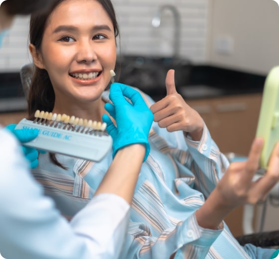 happy patient of Burke Dentist