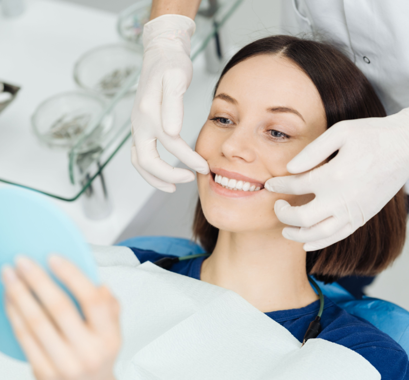 smiling dental patient