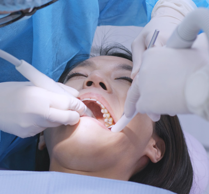 patient getting scaling and root planing in burke va